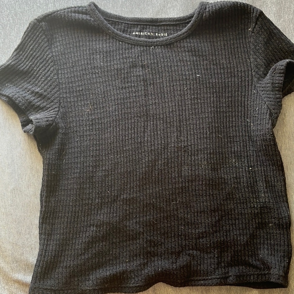 American Eagle black crop top